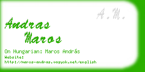 andras maros business card